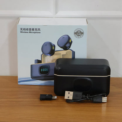 Dual wireless microphone system for clear audio in content creation